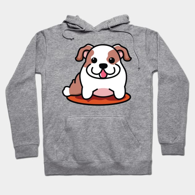 Cute Lazy English Bulldog Lover Gift Hoodie by Kawaii Bomb